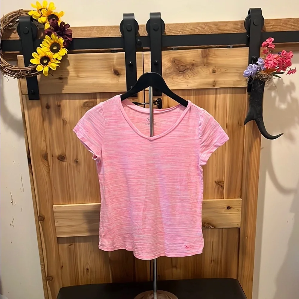 Justice Light Pink V-Neck Short Sleeve Tee